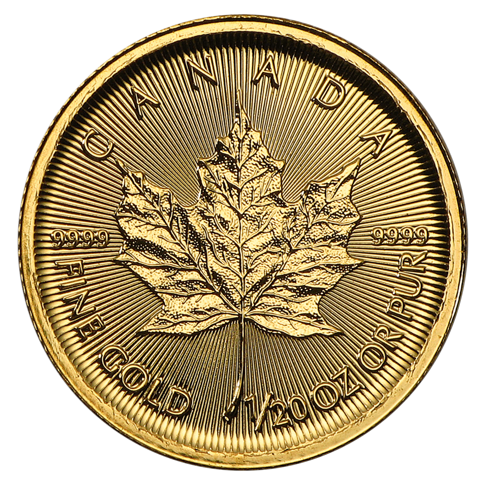 Gouden Maple Leaf 1/20 OZ divers jaar