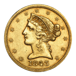 Gouden 5 dollar USA divers jaar