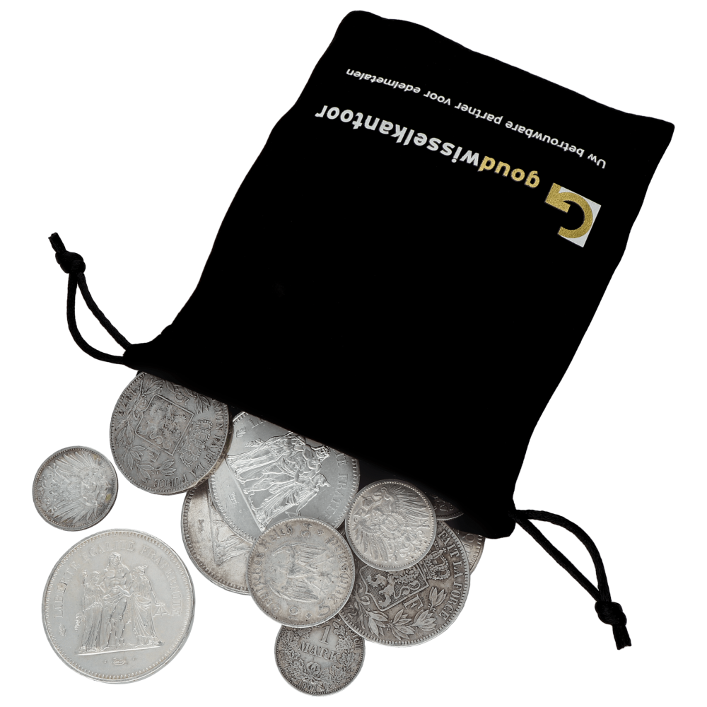 1 KG puur zilveren munten diverse jaren/landen