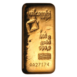 Koop een gecertificeerde goudbaar van Valcambi 500 gram bij Goudwisselkantoor