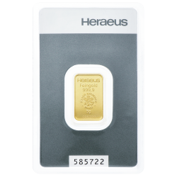 Goudbaar Heraeus 5 gram met certificaat