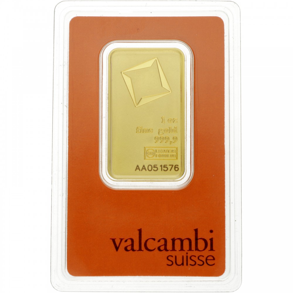 Goudbaar Valcambi 31,1 gram met certificaat