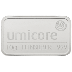 Zilverbaar Umicore 10 gram