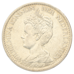 1 gulden Wilhelmina Hermelijnen Mantel