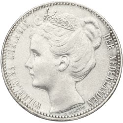 1 gulden Wilhelmina Diadeem