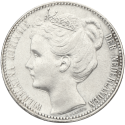 Koop de 1 gulden Wilhelmina Opgestoken Haar bij Goudwisselkantoor.