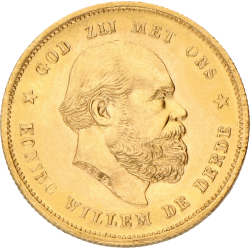 Gouden tientje Willem III Bijl