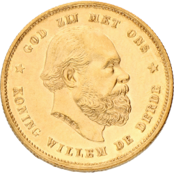 Gouden tientje Willem III Overslag 1879/77