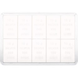 Zilverbaar kopen van 10 x 10 gram bij Goudwisselkantoor