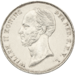 Koop de 2½ gulden Willem II bij Goudwisselkantoor.