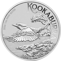 Koop de zilveren Kookaburra 1 oz 2026 bij Goudwisselkantoor